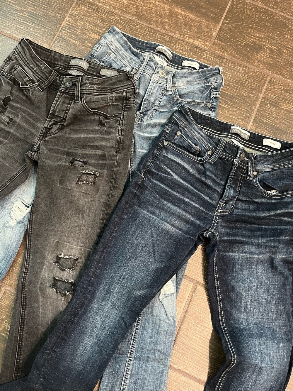 Depart West Trouper Jeans Bundle 28x32 Men’s Skinny Stretch Denim Lot of 3